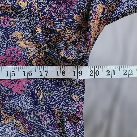Vtg 90s multicolour snakeskin print button-down blouse - Picture 12 of 15
